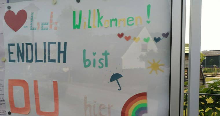 Willkommen Schild